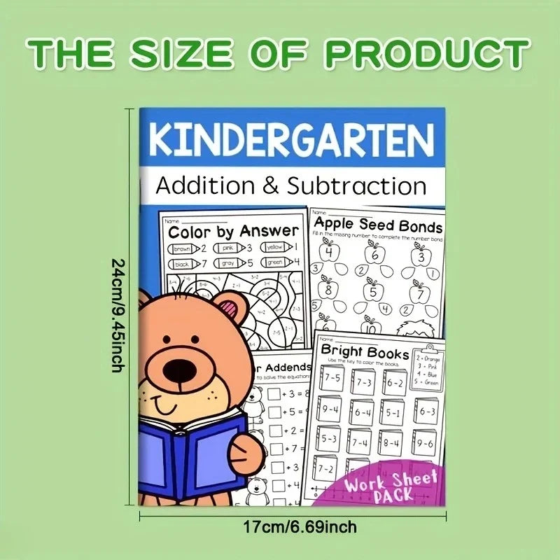 32-Page Kids Math Workbook – Addition & Subtraction Activities Kids Math Workbook Qme 1pc