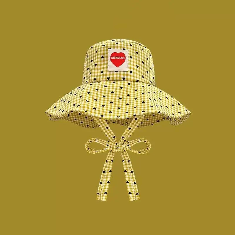 Women's Plaid Fisherman Hat – Foldable Wide Brim Sun Hat Wide Brim Sun Hat Qst A4