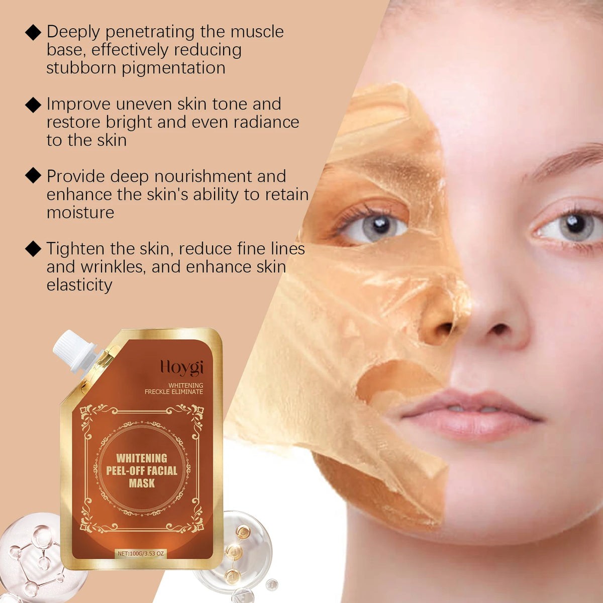 Hoygi Brightening Peel-Off Jelly Mask – Cleansing & Hydrating Peel-Off Face Mask Qst