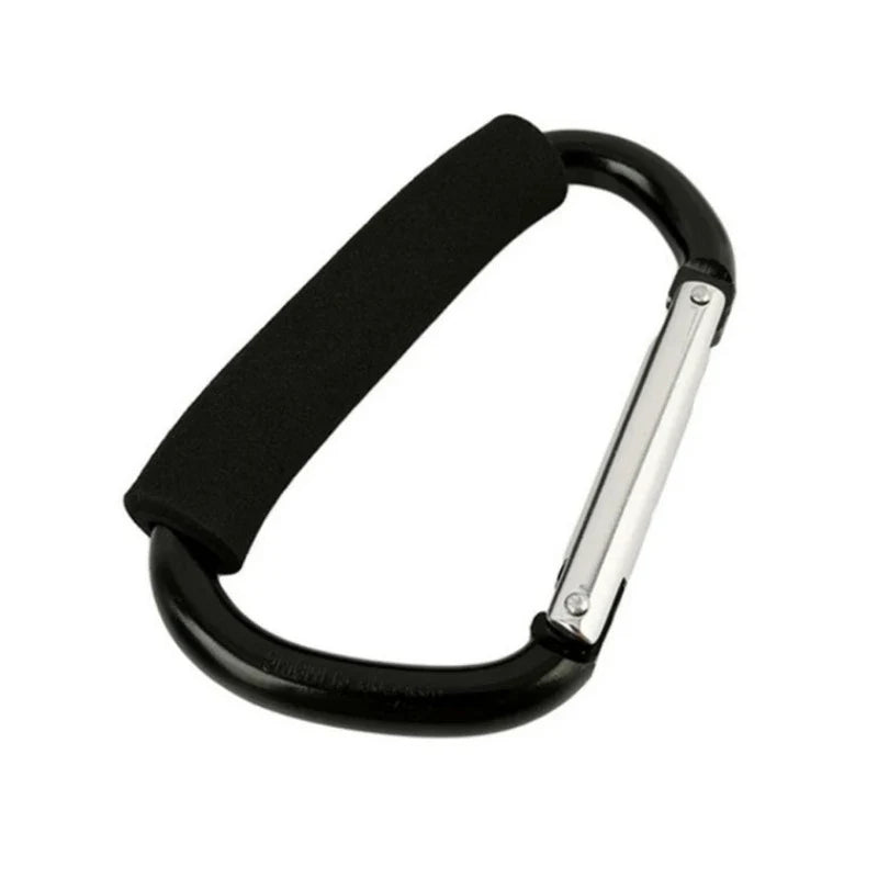 Aluminum Alloy D-Ring Carabiner Hook – Stroller, Bag & Outdoor Carabiner Hook Clip Qme