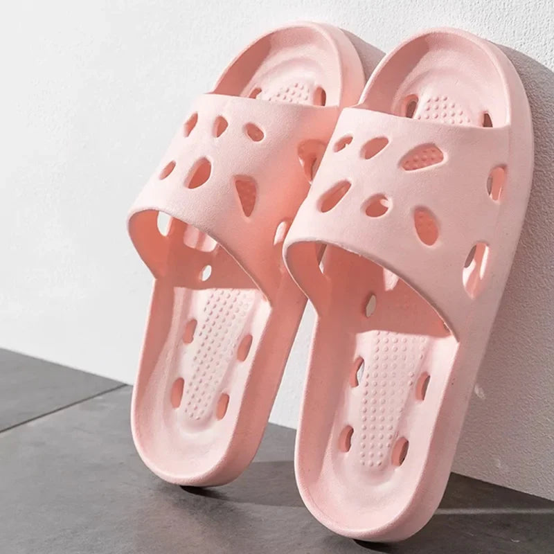 Women's Platform Cloud Slippers – EVA Soft Slide Sandals Platform Slide Slippers Qme C-Pink 36-37