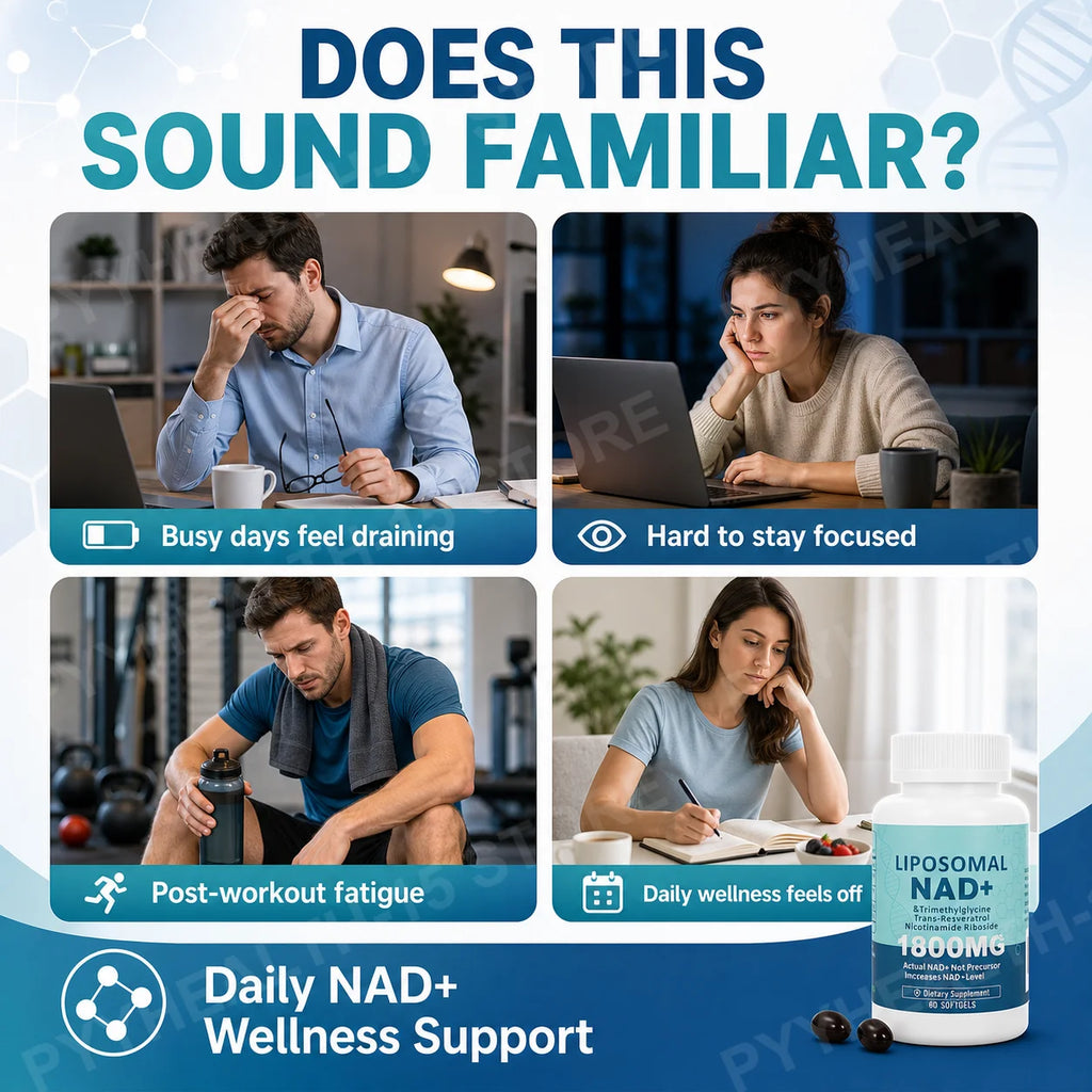 Liposomal NAD+ 1800mg with NR, Resveratrol & TMG – 60 Softgels NAD+ Supplement Qst