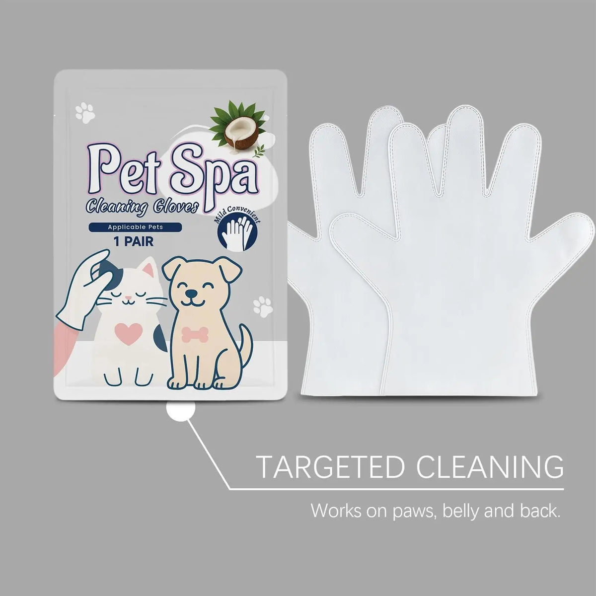 Pet Grooming Gloves – Shedding Control & Daily Cleaning, 1 Pair Pet Grooming Gloves Qme