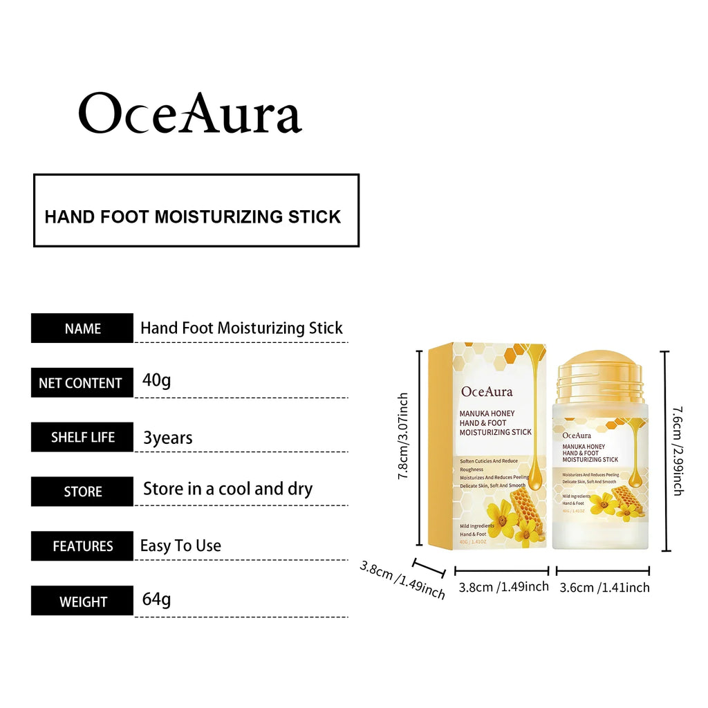 Oceaura Manuka Honey Moisturizing Stick – Hands, Feet & Skin Body Moisturizer Stick Qme