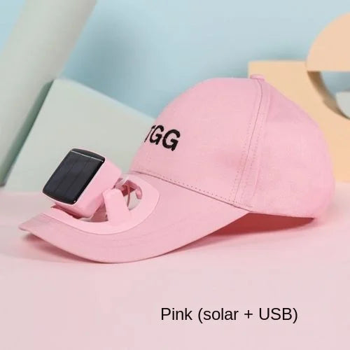 Solar USB Rechargeable Fan Hat – Outdoor Sun Protection Solar Fan Hat Qst 3