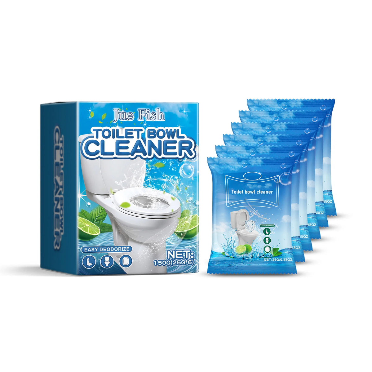 6-Pack Toilet Cleaning Tablets – Foam Descaler & Stain Remover Toilet Cleaner Tablets Qst 1 box