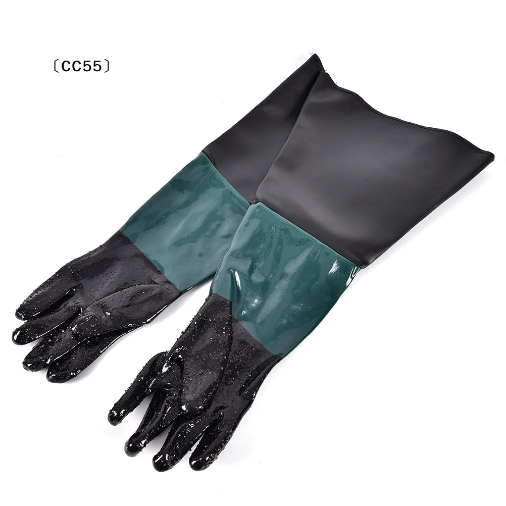 24" Sandblasting Cabinet Gloves – Neoprene & PVC Heavy Duty Sandblasting Cabinet Gloves Qst