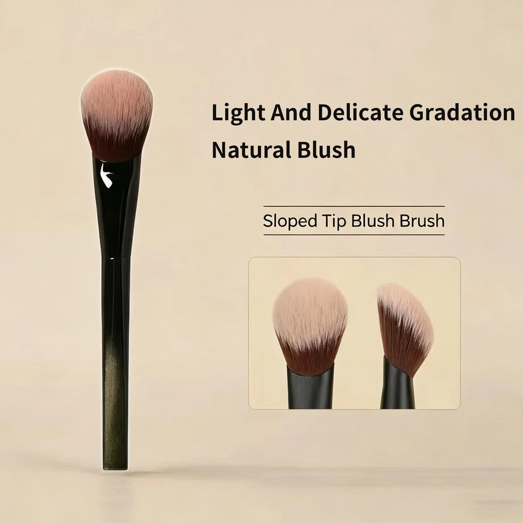 Slope Powder Blusher & Highlight Brush – Soft Bristles Makeup Brush Qme