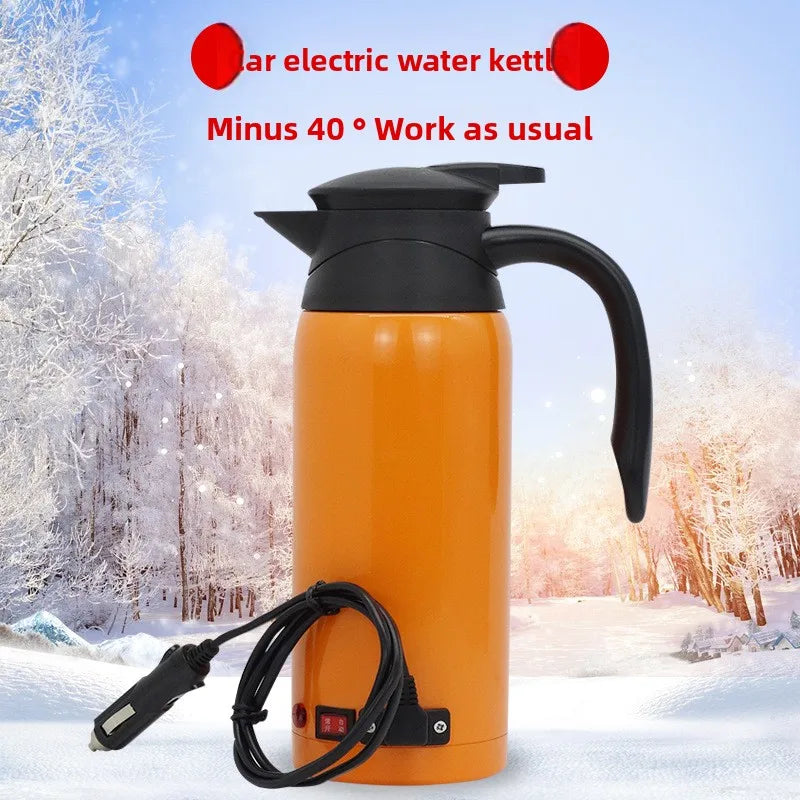 12V/24V Car Electric Kettle – Dual Voltage Fast Heater Car Electric Kettle Qst