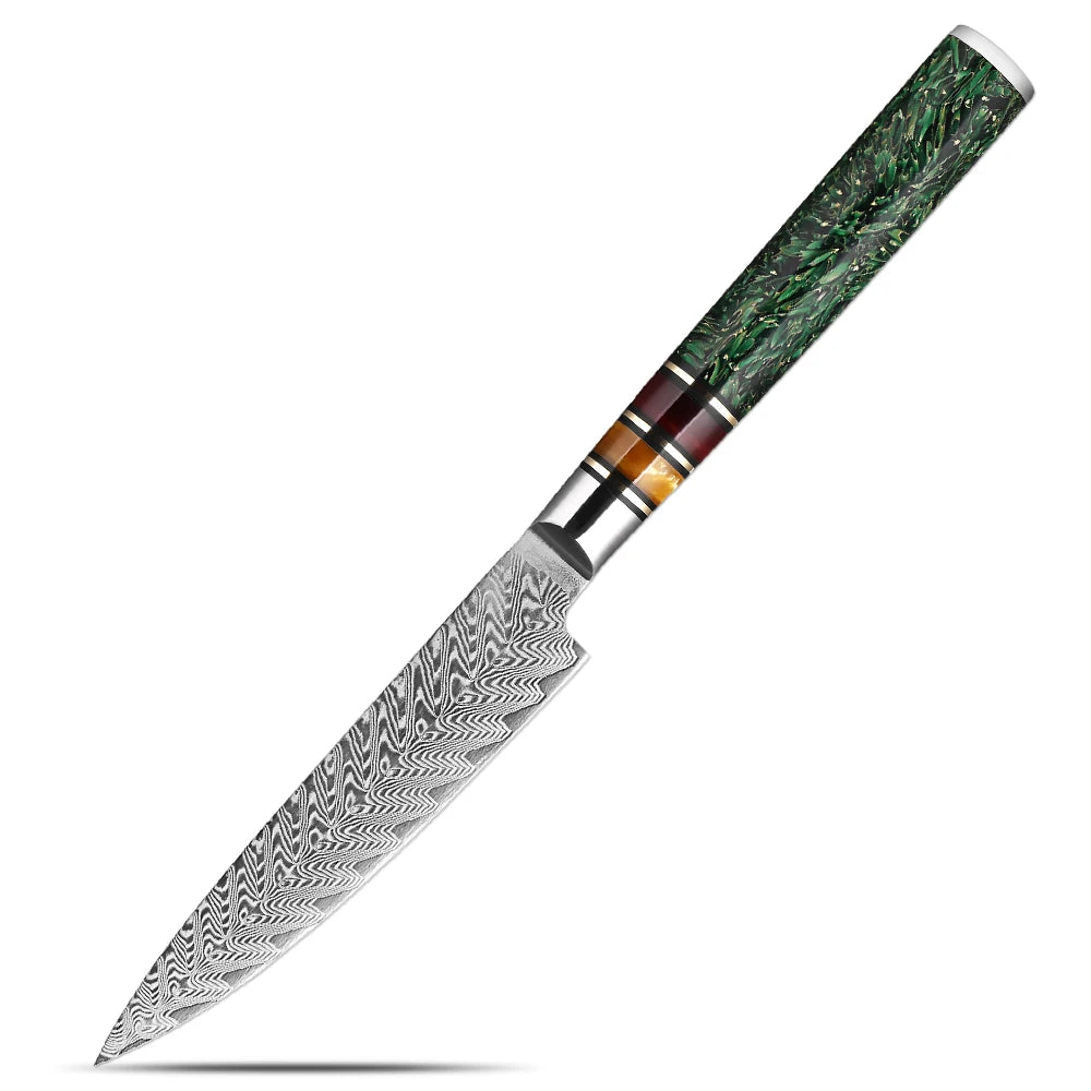 XITUO Damascus Steel Kitchen Knife Set – 1–6 Piece Chef Knives Damascus Kitchen Knife Set Qst Utility Knife