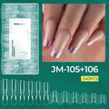 Nailpop 120 Stiletto Dual Forms – 15 Sizes Clear Nail Molds Nail Extension Molds Qme Curved Square-240pcs