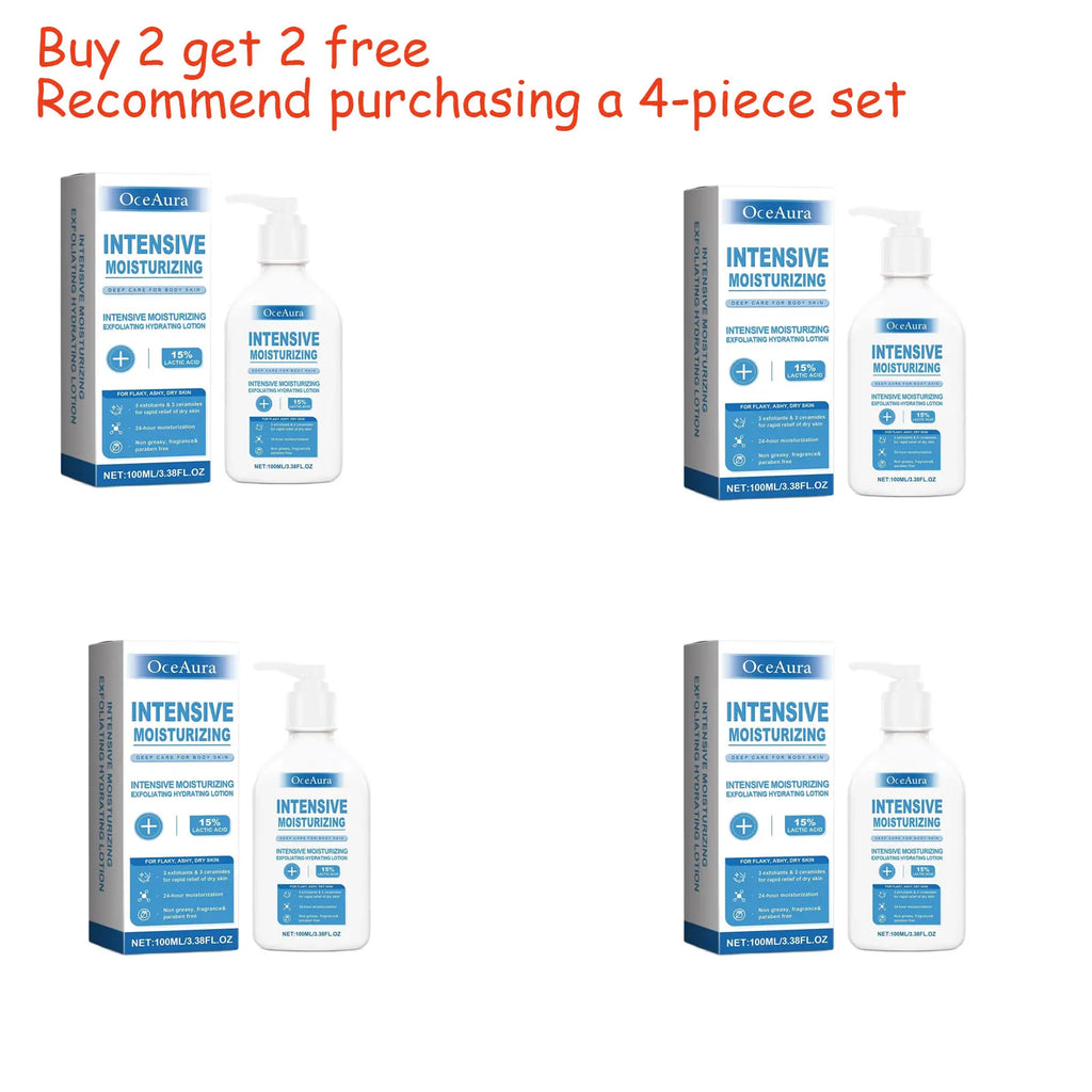 OceAura Exfoliating Hydrating Body Lotion – AHA & Ceramide Body Lotion Qst 100ml x 4bottle