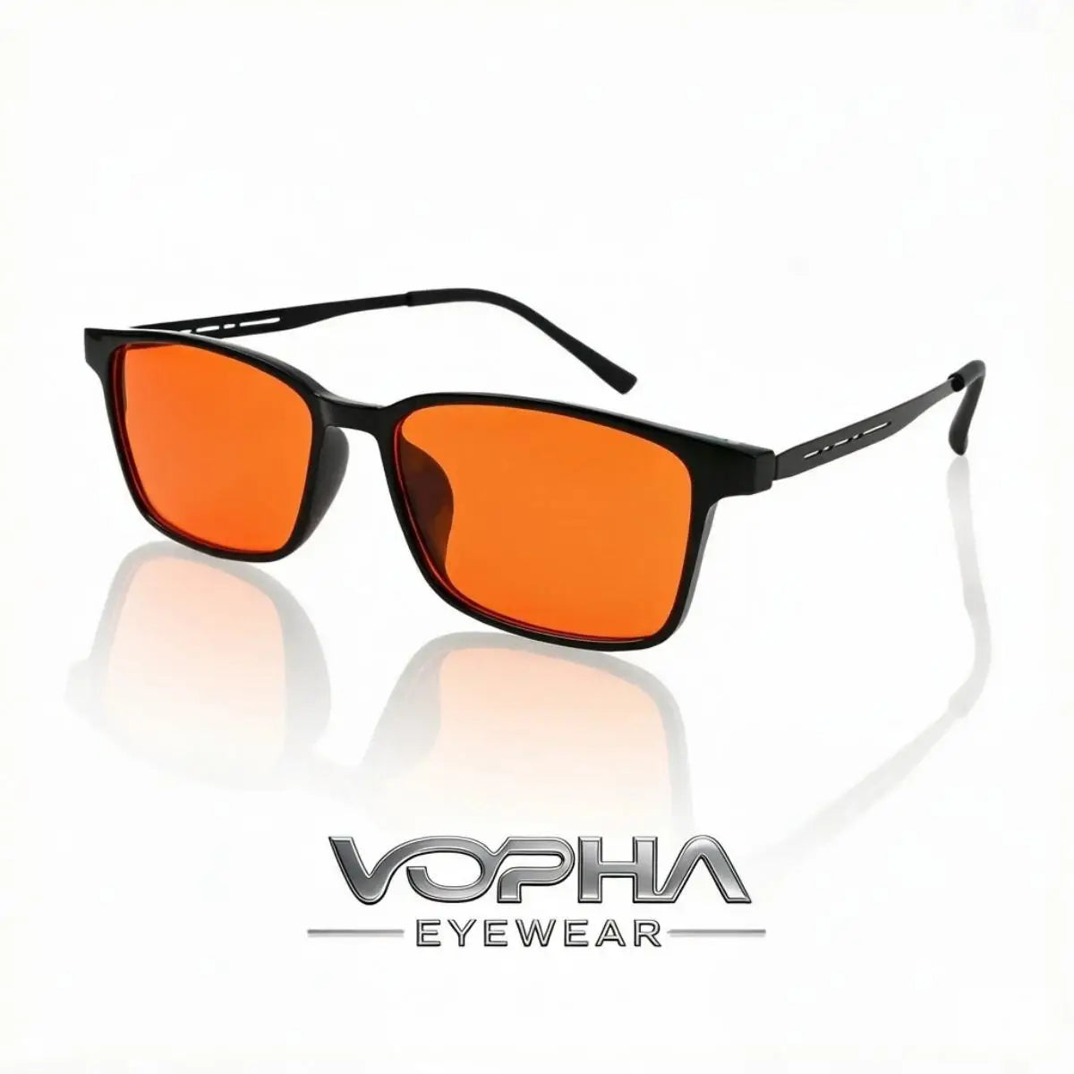 VOPHA Blue Light Blocking Glasses Rectangle Frame – Red S69 Blue Light Glasses Qst Black Orange
