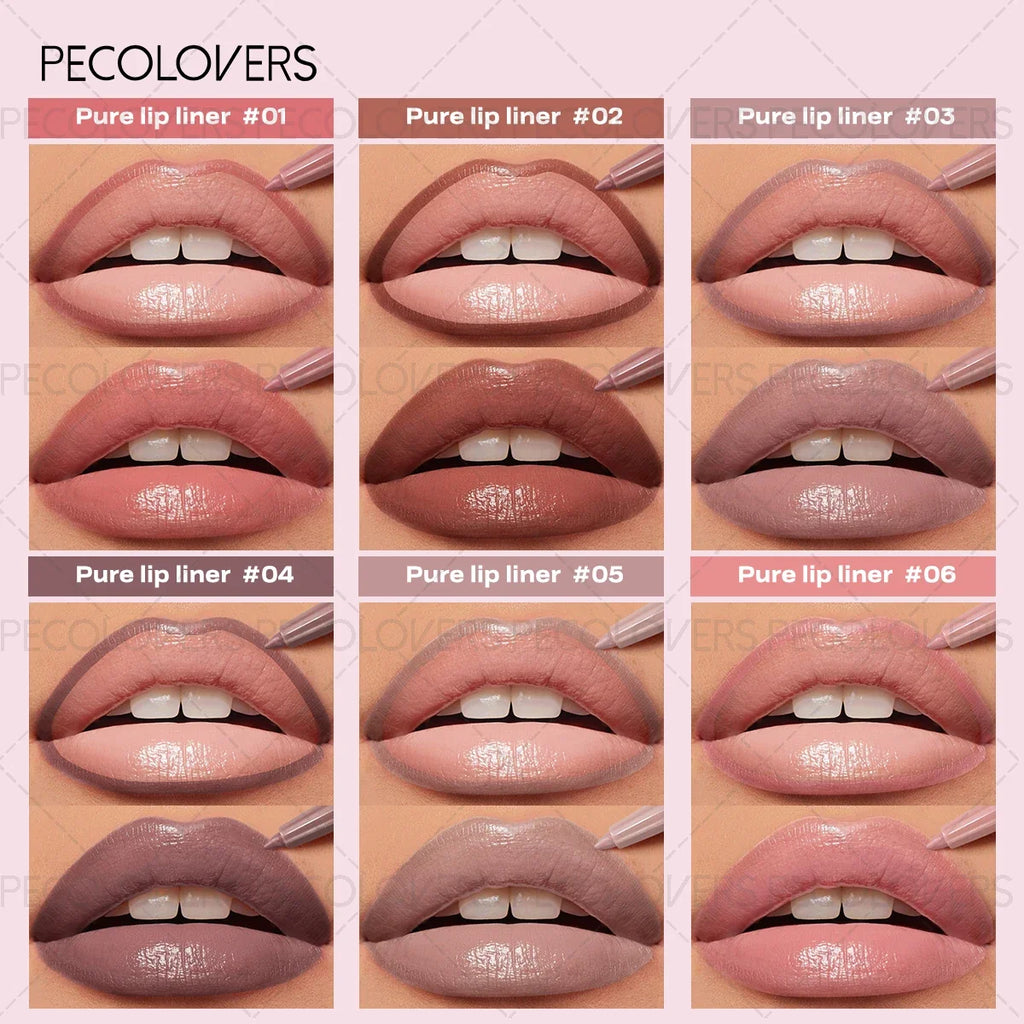 Qme Matte Lip Liner Pen – Waterproof & Long-Lasting, 6 Shades Matte Lip Liner Pen Qme