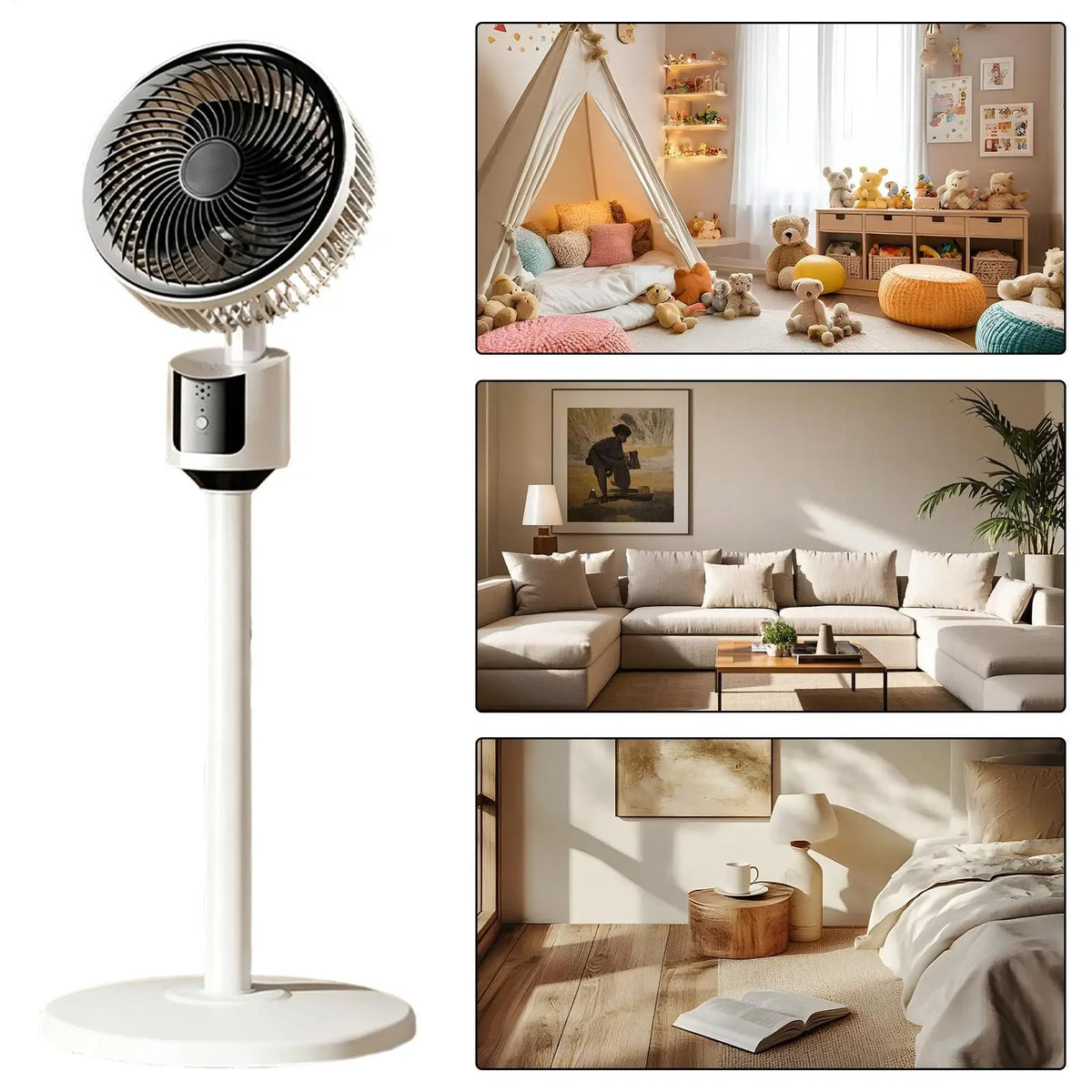 Heavy Duty Quiet Air Circulation Fan – Bedroom, Office & Dorm Air Circulation Fan Qme