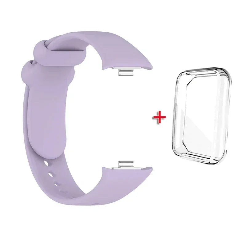 Xiaomi Mi Band 8 Silicone Strap & Protective Case – 31 Colors Smartband Strap & Case Qme