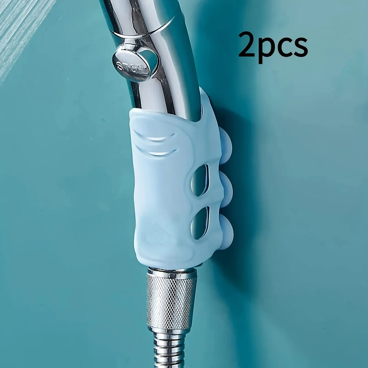 Suction Cup Shower Head Holder Stand – Removable, 3 Colors Shower Head Holder Qme Blue