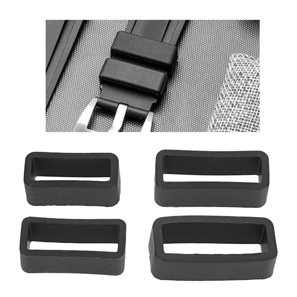 Silicone Watch Strap Safety Buckles 4-Pack | SWATCH Compatible Watch Strap Buckle Qme