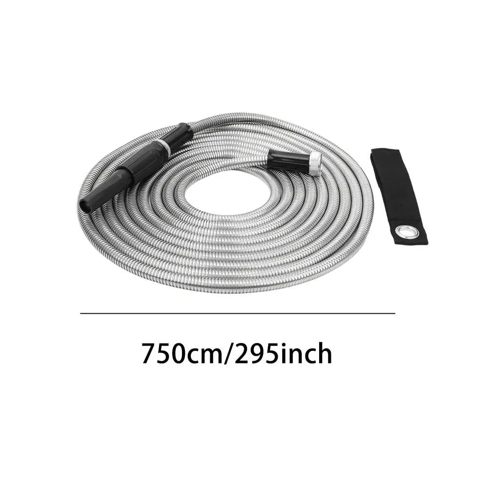 25FT Stainless Steel Garden Hose – Lawn & Irrigation Pipe Stainless Steel Garden Hose Qme China Mainland AS SHOW