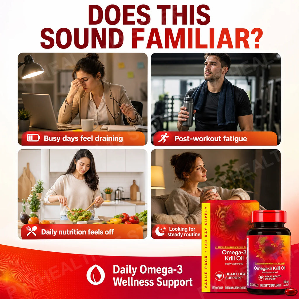 Omega-3 Krill Oil 350mg 130 Softgels – EPA DHA Astaxanthin Omega-3 Supplement Qst