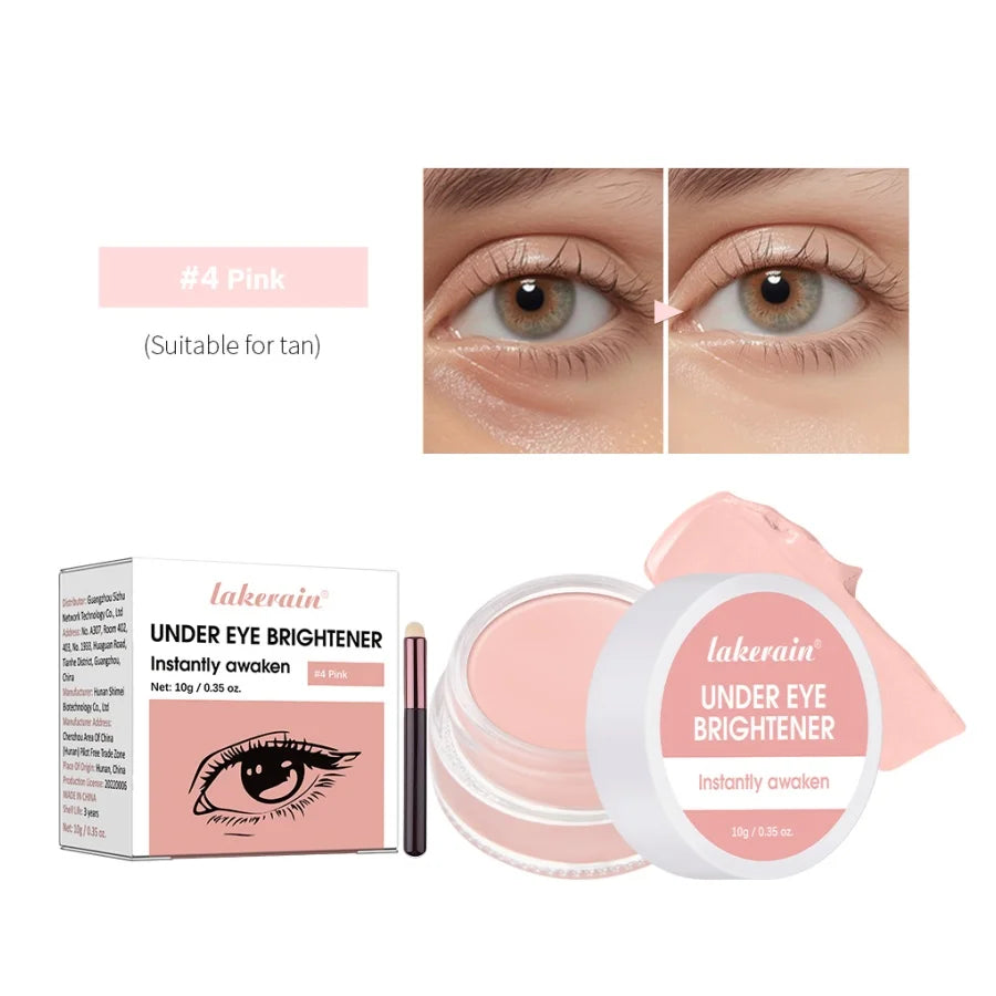 Lakerain Eye Concealer Cream with Brush – Long-Lasting Cover Concealer Cream Qst 04