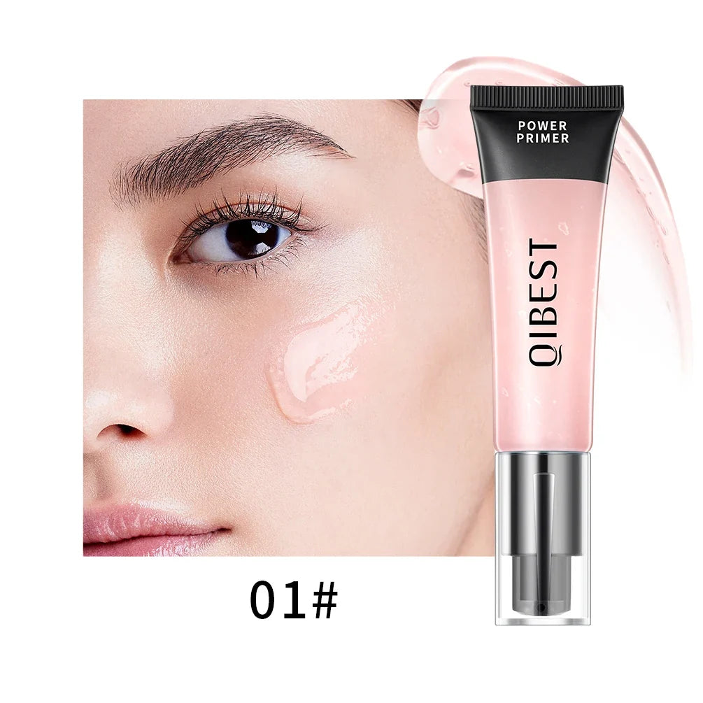 QIBEST Power Grip Gel Primer – Hydrating & Smoothing Face Primer Qme 01 Pink