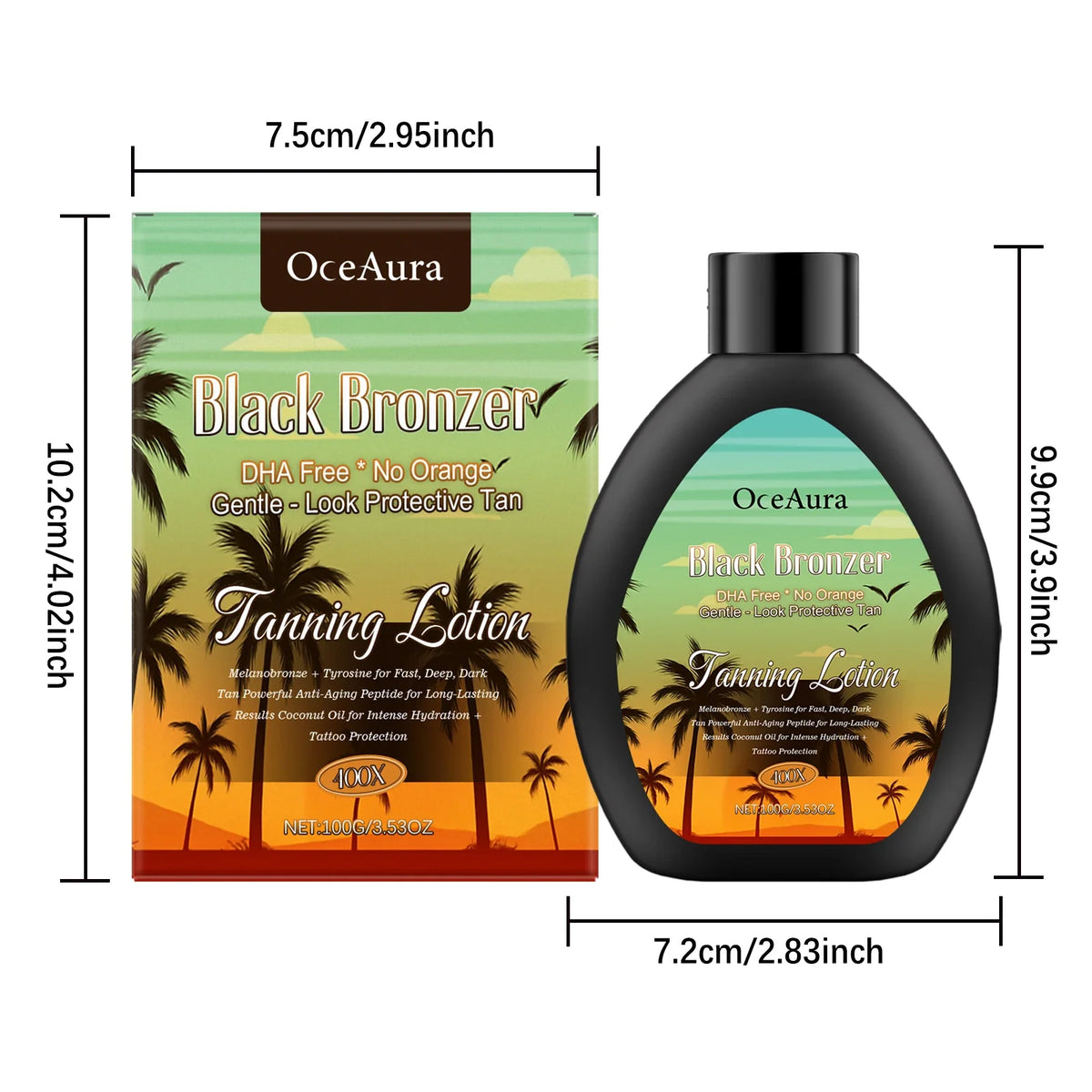 Coconut Tanning Lotion – Natural Bronzed Glow, Lightweight Tanning Lotion Qme