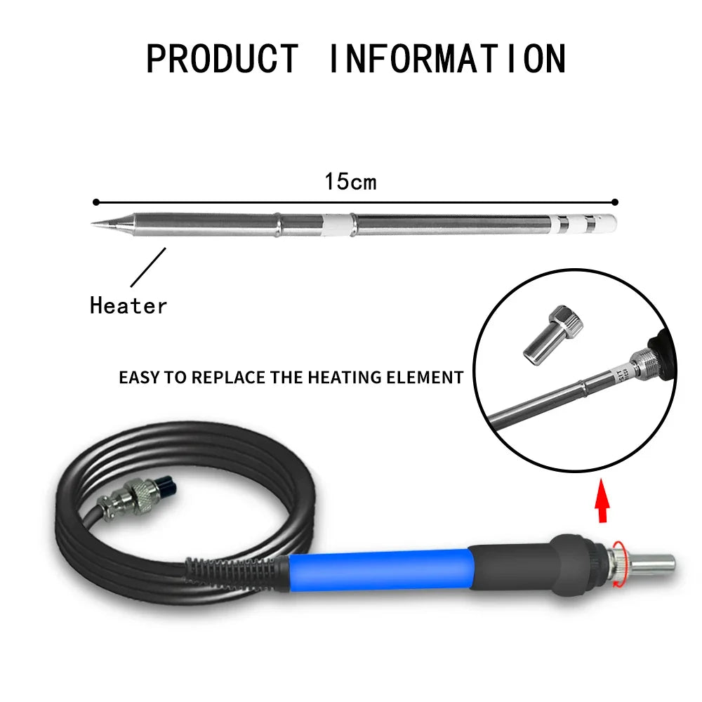 T12 75W Digital Soldering Iron Rework Station | Temp Control Soldering Rework Station Qme