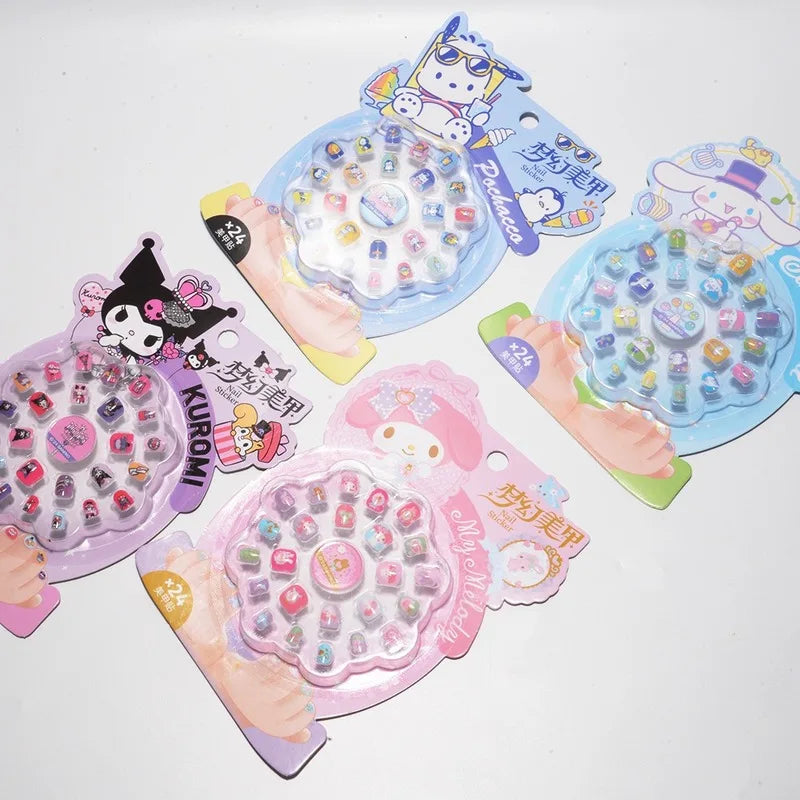 Hello Kitty Kuromi Nail Stickers – Kids Birthday Gift Kids Nail Stickers Qme