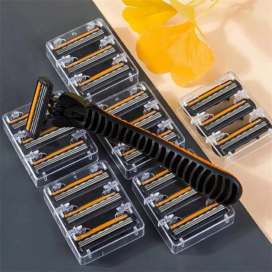 Manual Triple Blade Safety Razor Replacement Blades – 3 Pack Razor Replacement Blades Qme