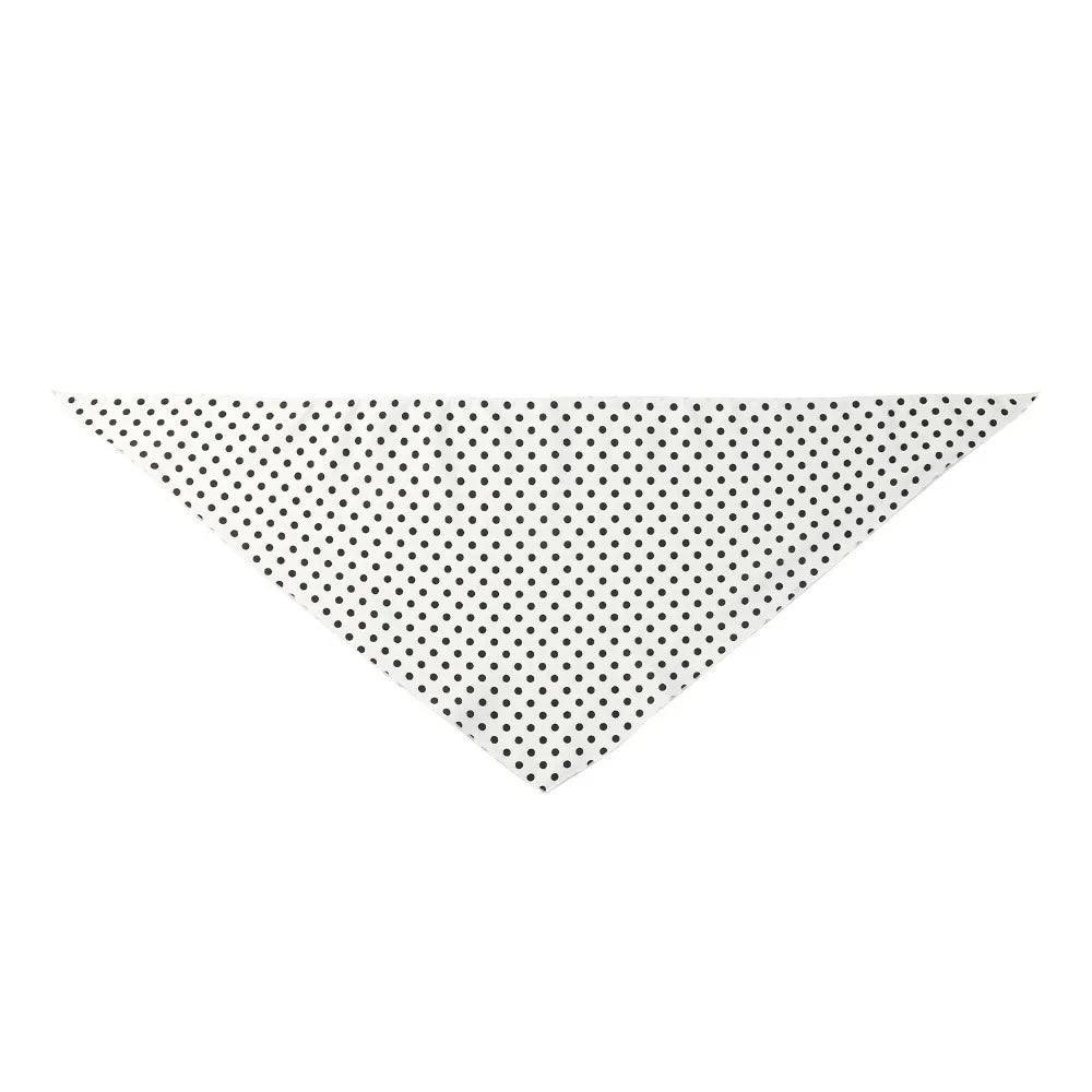 Polka Dot Triangle Scarf – Versatile Cotton Foulard Bandana Triangle Scarf Foulard Qme White