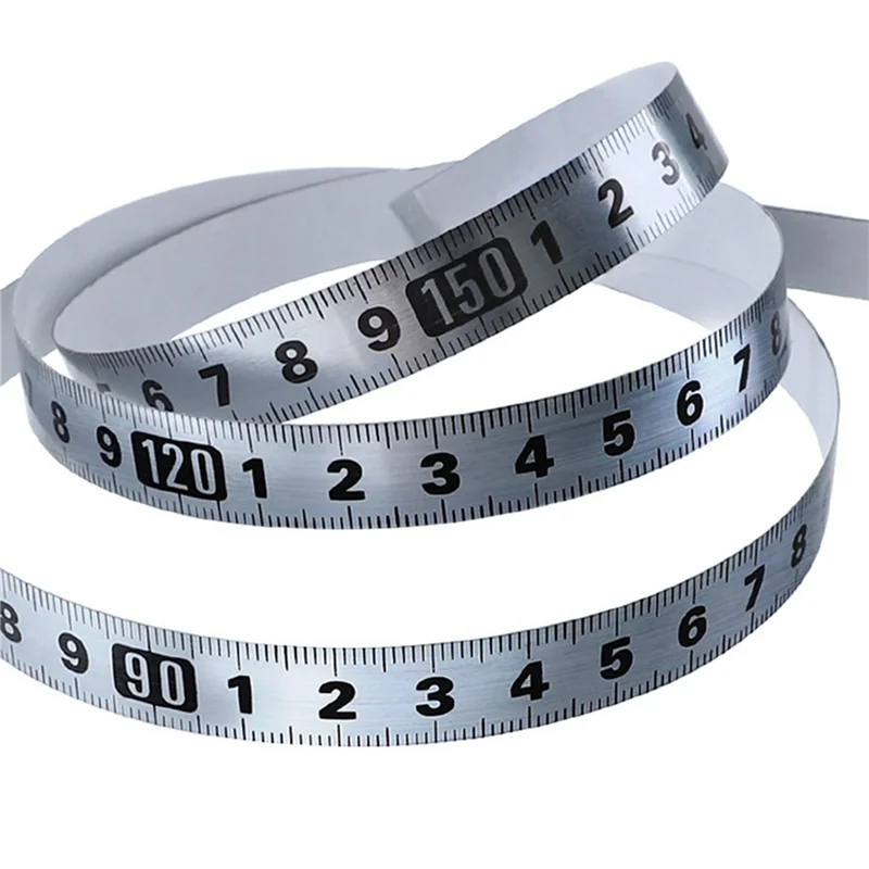 Self-Adhesive Stainless Steel Precision Woodworking Guide Rail Ruler Woodworking Ruler Qme