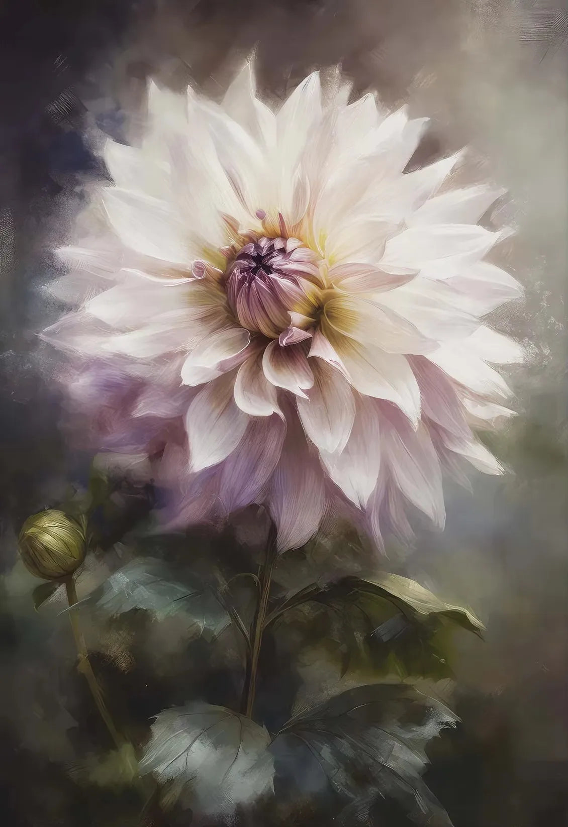 Floral Canvas Art Print – Lily & Clove Bouquet Wall Decor Canvas Art Print Qst SKU-08 40x50cm Unframed