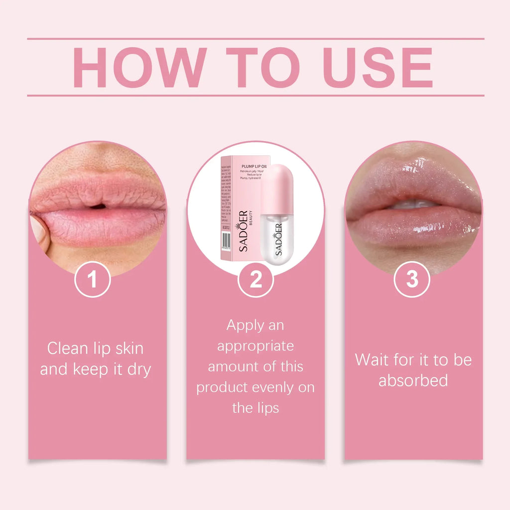 Lip Plumping Serum – Volumising Moisturizing Lip Essence Oil Lip Plumping Serum Qst