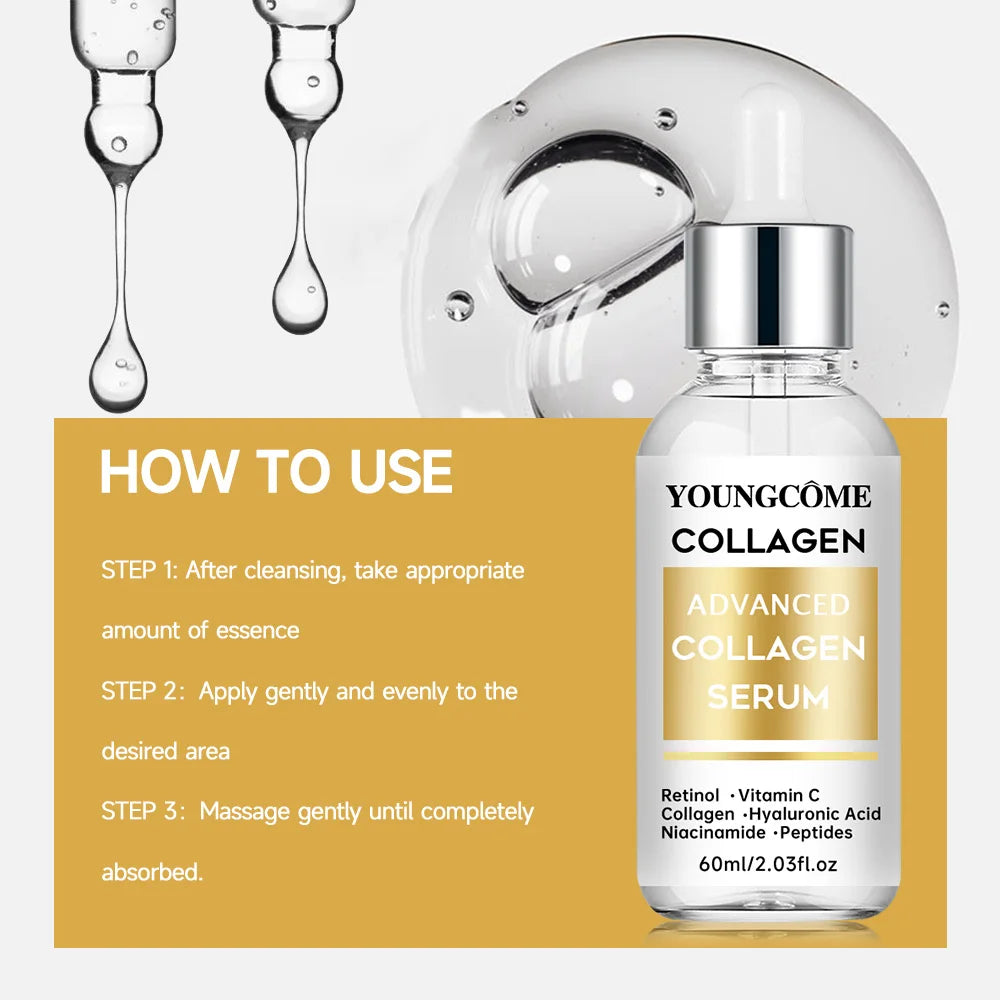 YOUNGCOME Silk Protein Collagen Serum – Lifting & Firming Face Serum Qst