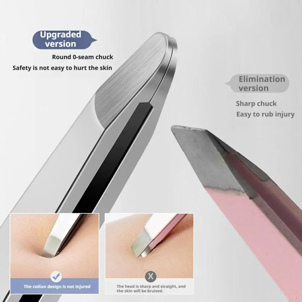 Stainless Steel Eyebrow Tweezers & Grooming Scissors | Men & Women Eyebrow Grooming Set Qme
