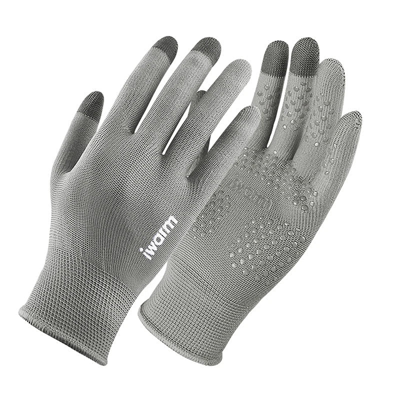 UV-Protection Sports Running Gloves – Touch Screen Compatible Sports Running Gloves Qme grey-men
