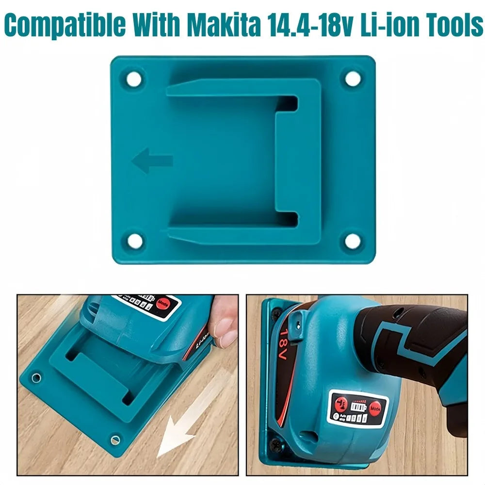 Wall Mount Drill Storage Bracket for Makita & Bosch 18V Li-ion Tool Storage Bracket Qme