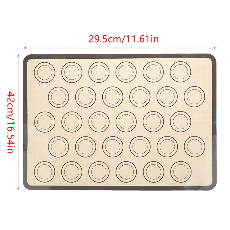 Silicone Baking Mat 42x29.5cm – Non-Stick Cookie Macaron Sheet Silicone Baking Mat Qst