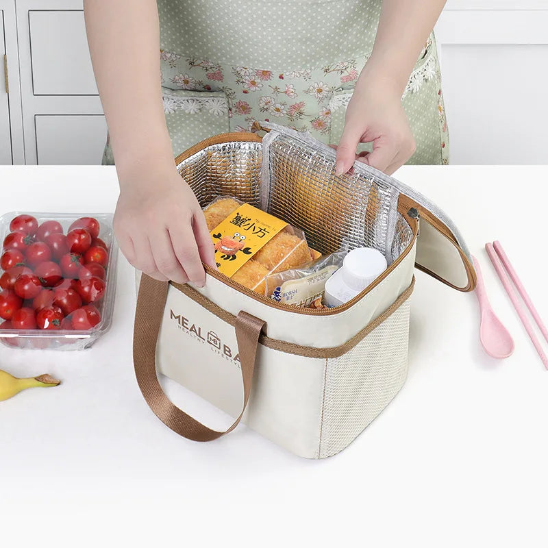 Insulated Lunch Bag – Large Capacity Waterproof Thermal Tote Insulated Lunch Bag Qme