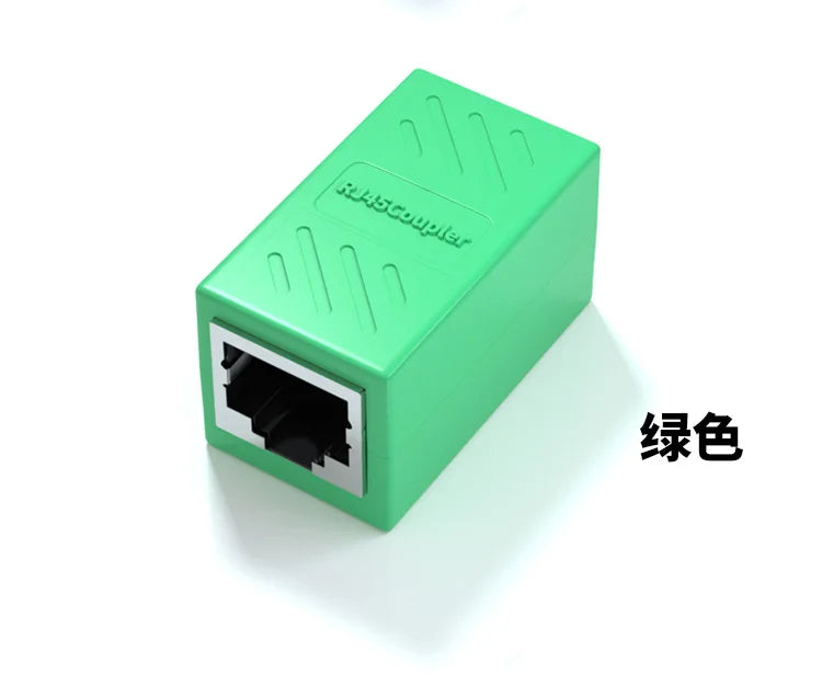 RJ45 Ethernet Coupler LAN Cable Extender – 10 Pack Cat5 Ethernet Cable Coupler Qme green