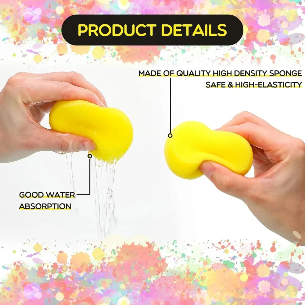 Round Ceramic Sponge 5-Pack – Pottery, Painting & DIY Crafts Pottery Craft Sponge Qme
