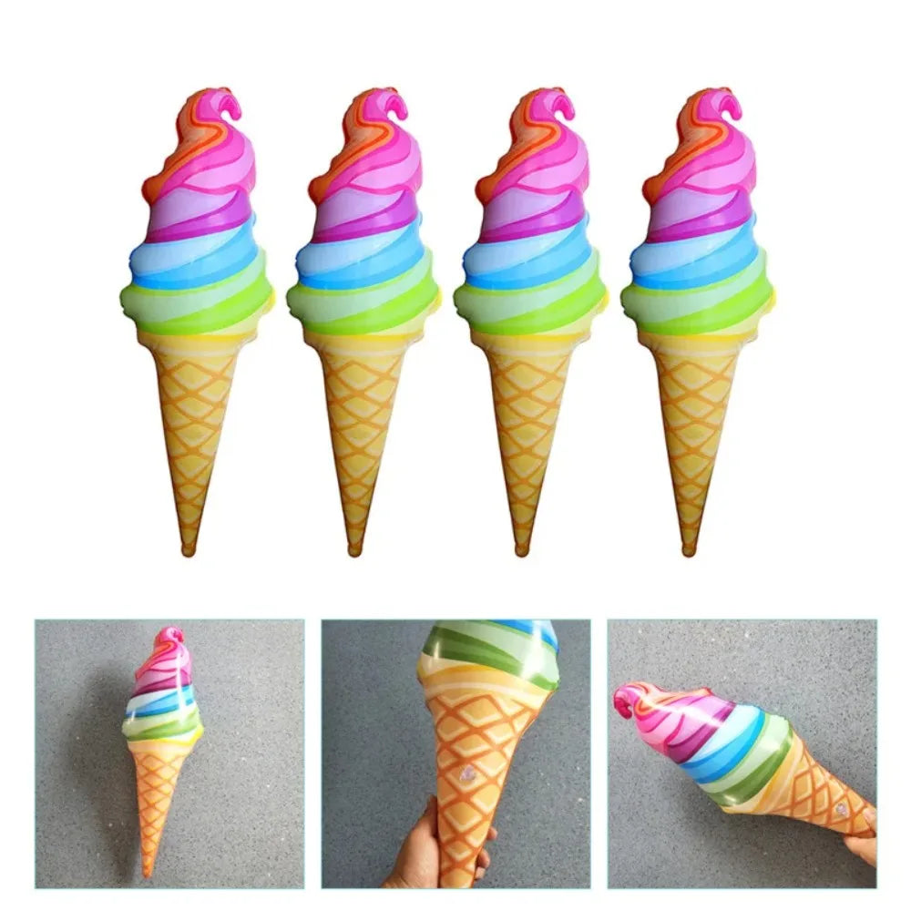 Giant Inflatable Rainbow Ice Cream Cone – Summer Party Decor Inflatable Party Decor Qme