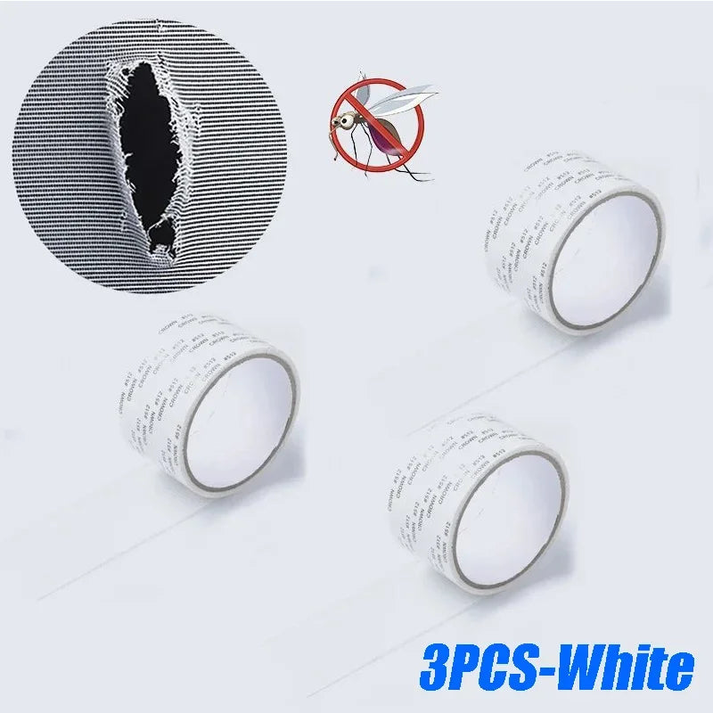 Waterproof Window Screen Repair Tape – Self-Adhesive Mesh Patch Screen Repair Tape Qme 3PCS-WHITE
