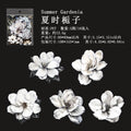 Ink Dyed Flowers PET Stickers – Scrapbooking & DIY Journaling Scrapbooking Stickers Qme D