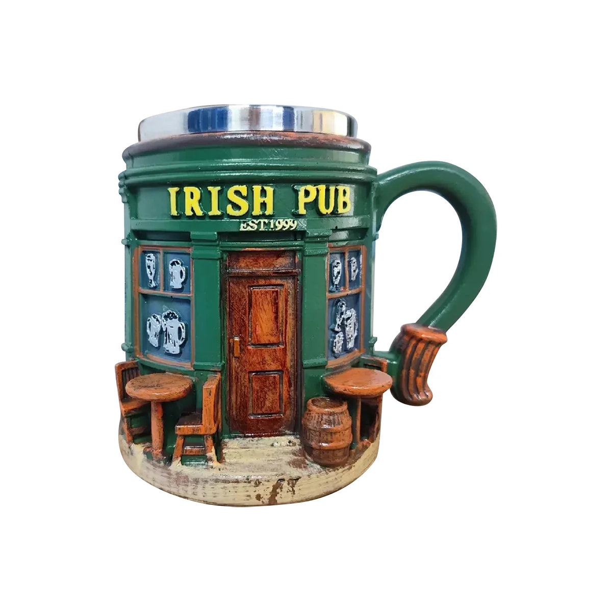 Irish Pub Stainless Steel Mug – Home Bar Resin Craft Decor Home Bar Resin Craft Qme