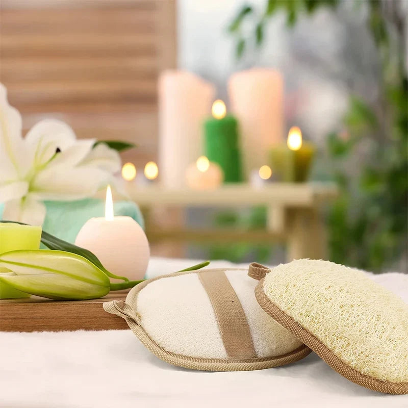 Natural Loofah Body Scrubber – Soft Exfoliating Sponge Loofah Body Scrubber Qme