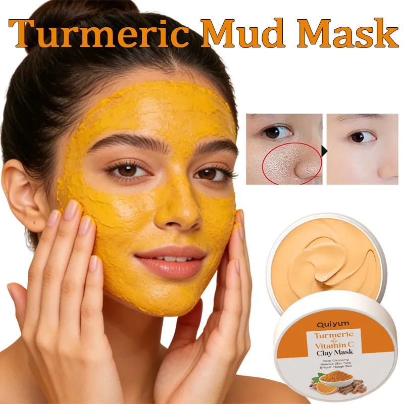 Turmeric & Vitamin C Mud Mask – Deep Pore Cleansing Face Mask Face Mud Mask Qme