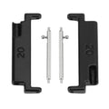 Metal Watch Band Adapter 1 Pair – 20–22mm Strap Connection Watch Band Adapter Qme black