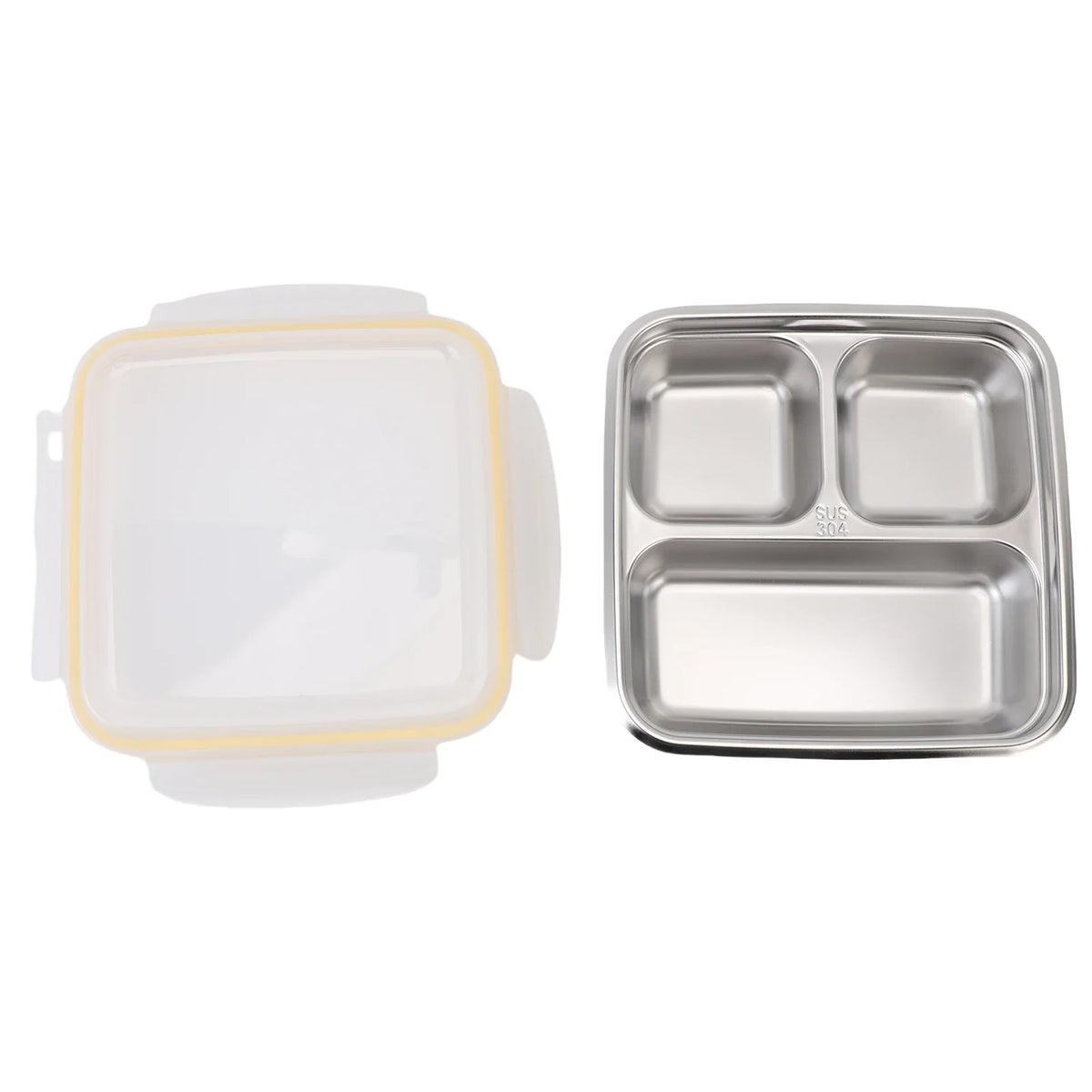 Stainless Steel Lunch Box 1200ml – Leak-Proof Food Container Stainless Steel Lunch Box Qme 1200ml